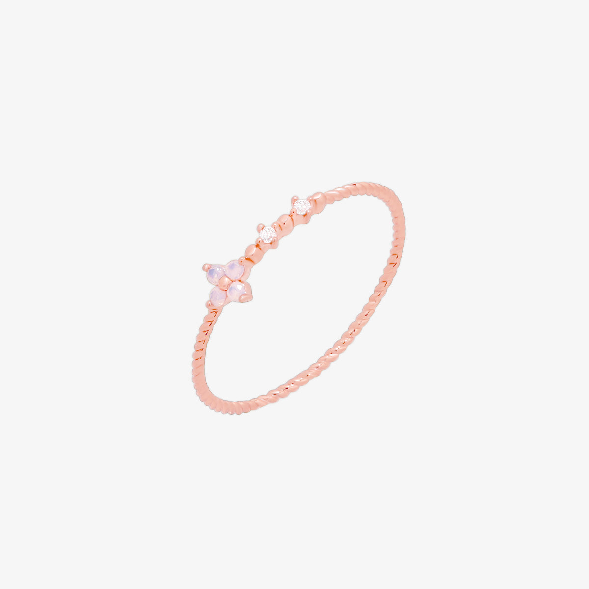 Moonstone Flower Ring